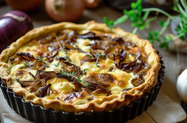 Caramelised onion tart