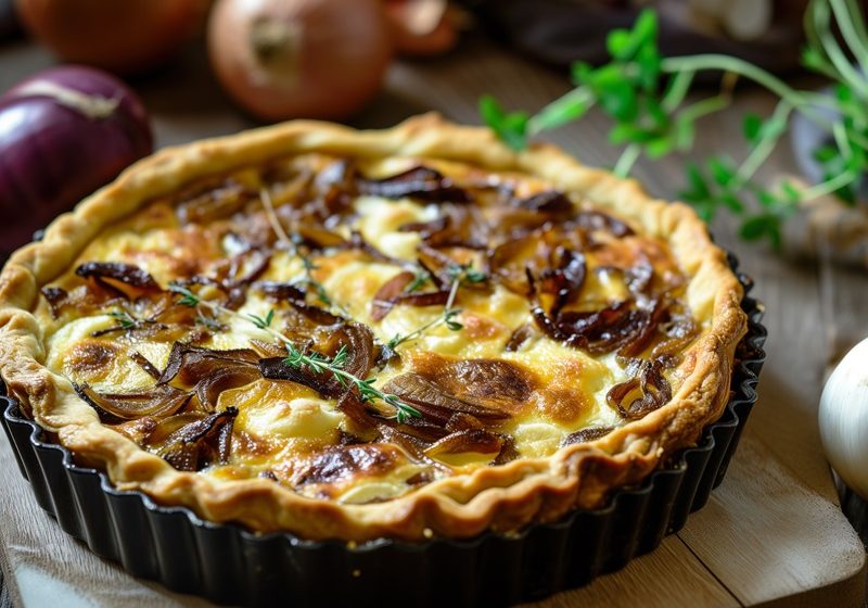 Caramelised onion tart