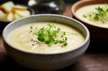 Celeriac and blue cheese soup