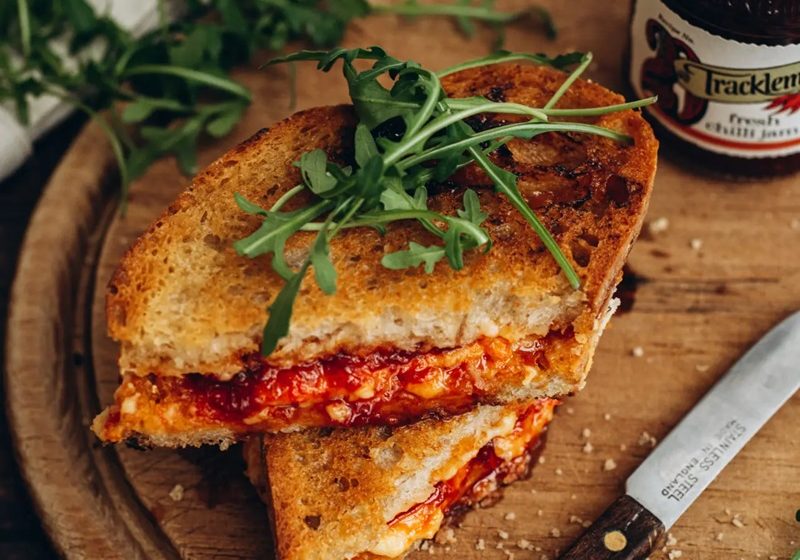 Cheese Toastie with Fresh Chilli Jam